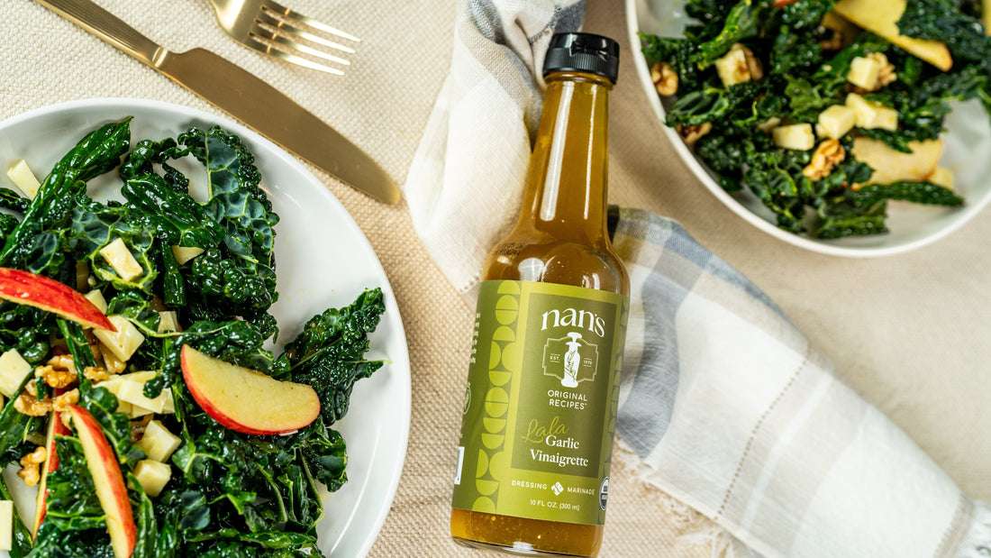 winter kale salad with Nan's vinaigrette
